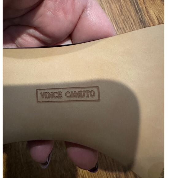 Vince Camuto Vinkely Square Toe Kitten Heel Sandal Black Size 9 NWOB - Picture 8 of 11